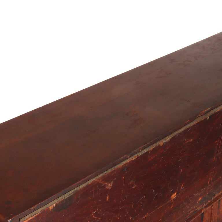 Antique Walnut & Burl Drop Front Desk With Teardrop Pulls c1880