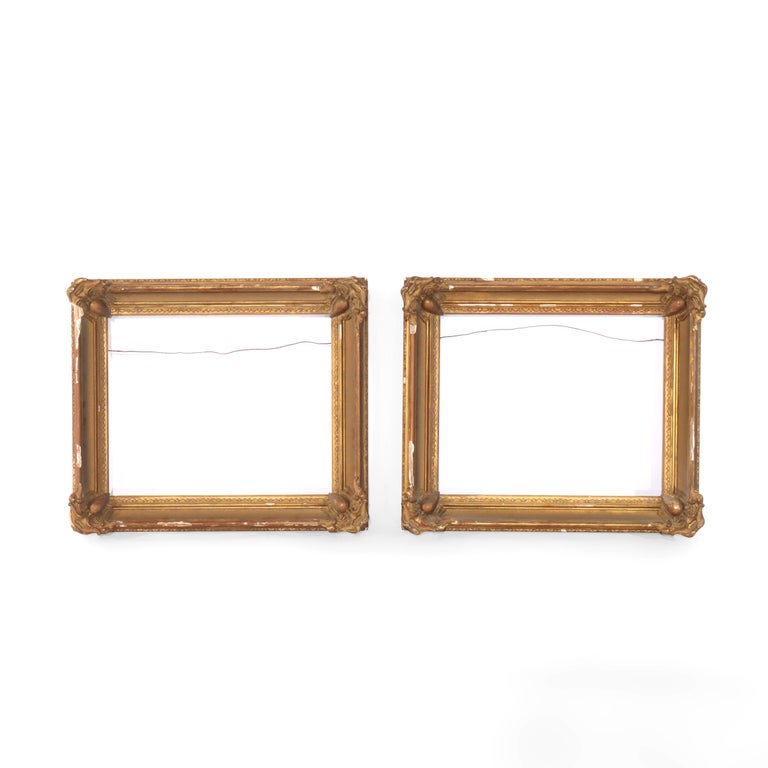 Four Antique Victorian Gilt Wood Frames C1890