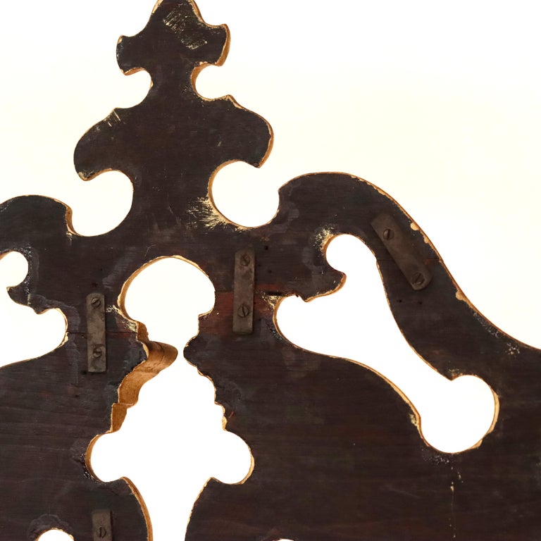 Antique Faux Painted Carved Walnut Etagere With Mirror C1890