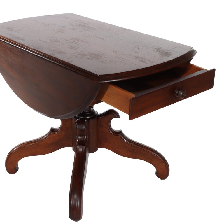 Antique Victorian Walnut Drop Leaf Table C1890