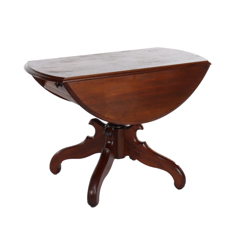 Antique Victorian Walnut Drop Leaf Table C1890