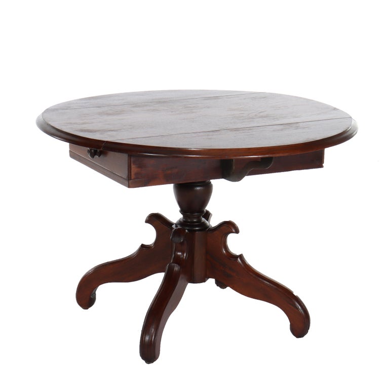Antique Victorian Walnut Drop Leaf Table C1890