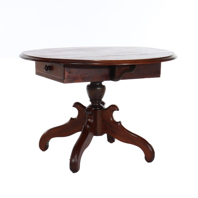 Antique Victorian Walnut Drop Leaf Table C1890
