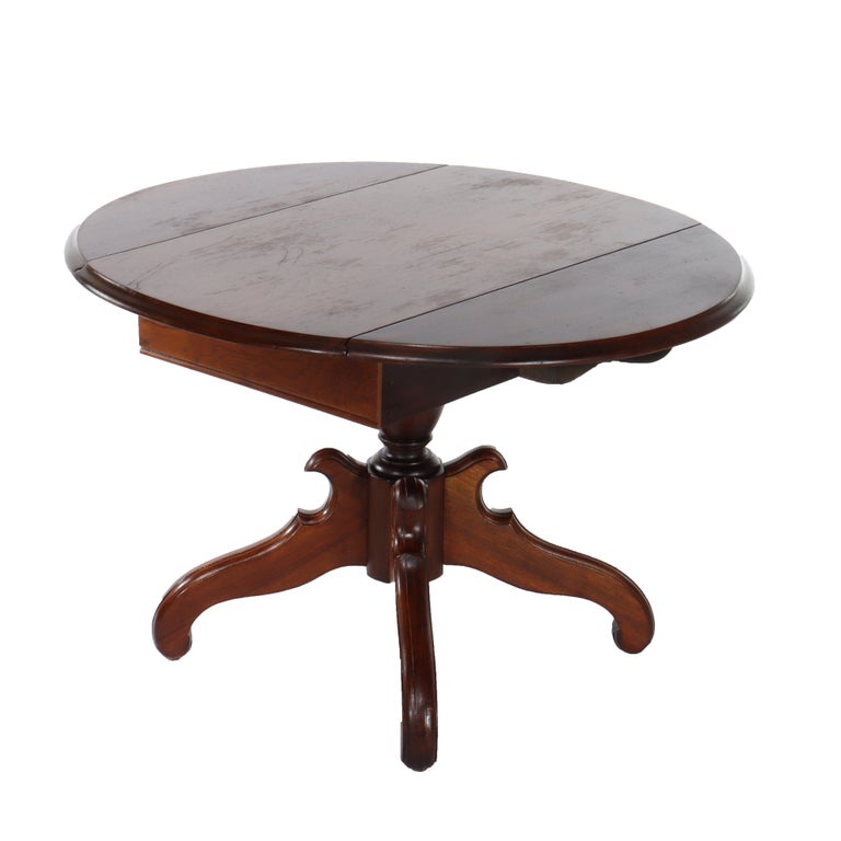 Antique Victorian Walnut Drop Leaf Table C1890