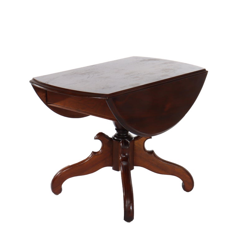 Antique Victorian Walnut Drop Leaf Table C1890