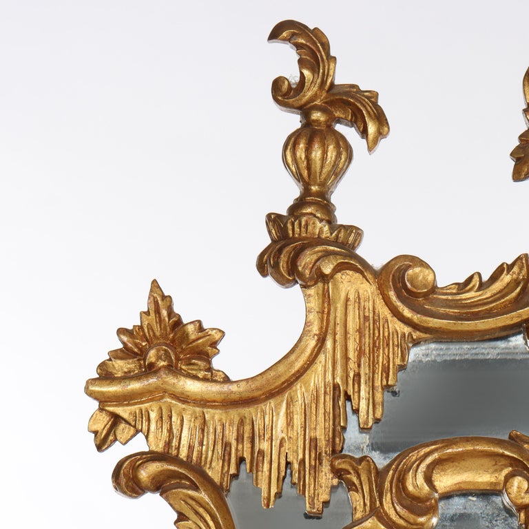 Large Antique French Rococo Style Gilt Wood Mirror C1930