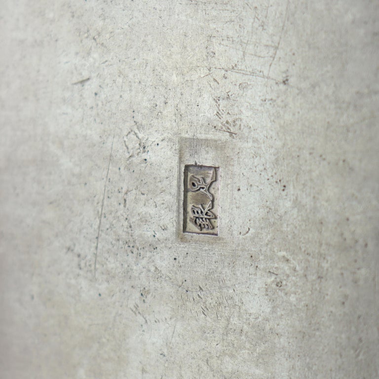 Four Antique Chinese Engraved White Metal Scroll/Book Weights c1900