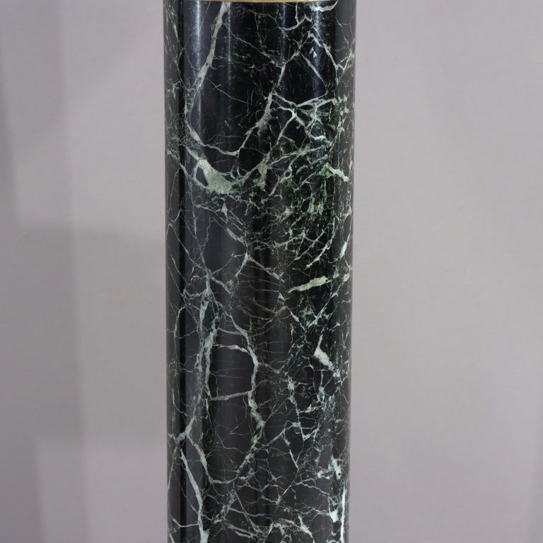 Pair Of French Classical Black Marble Sculpture Pedestals With Ormolu