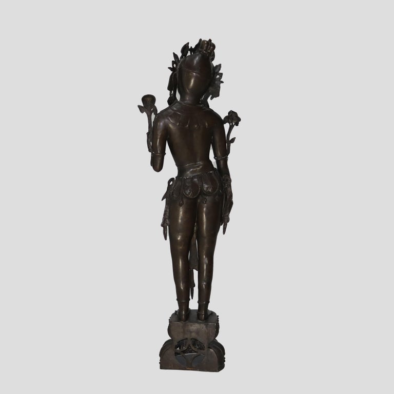 Bronze Nepali Parvati Hindu Goddess Figure 20thC