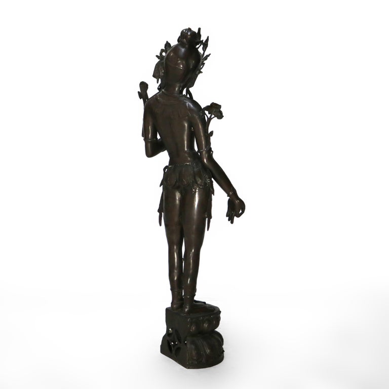 Bronze Nepali Parvati Hindu Goddess Figure 20thC