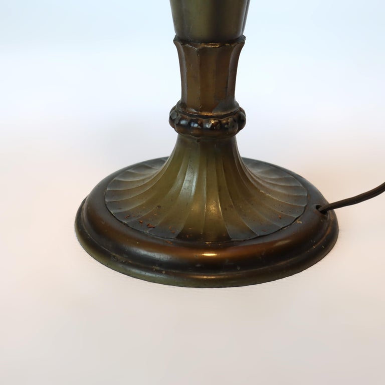 Antique Jefferson attr Reversed Painted Scenic Landscape Table Lamp c1920