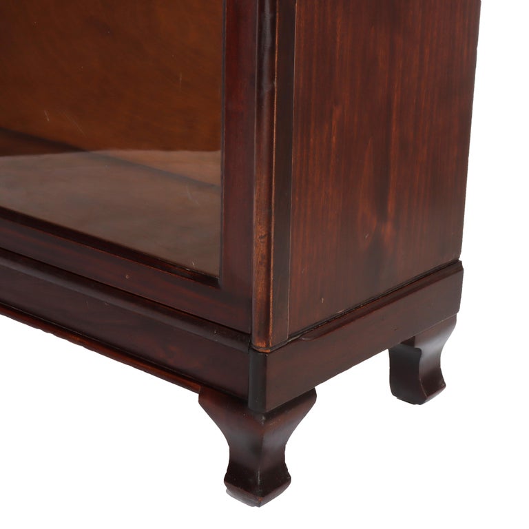 Antique Arts & Crafts Mahogany 3-Stack Barrister Bookcase c1920