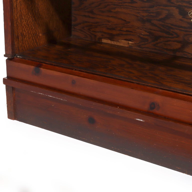 Arts & Crafts Macey Mission Oak Four Stack Barrister Bookcase C1910