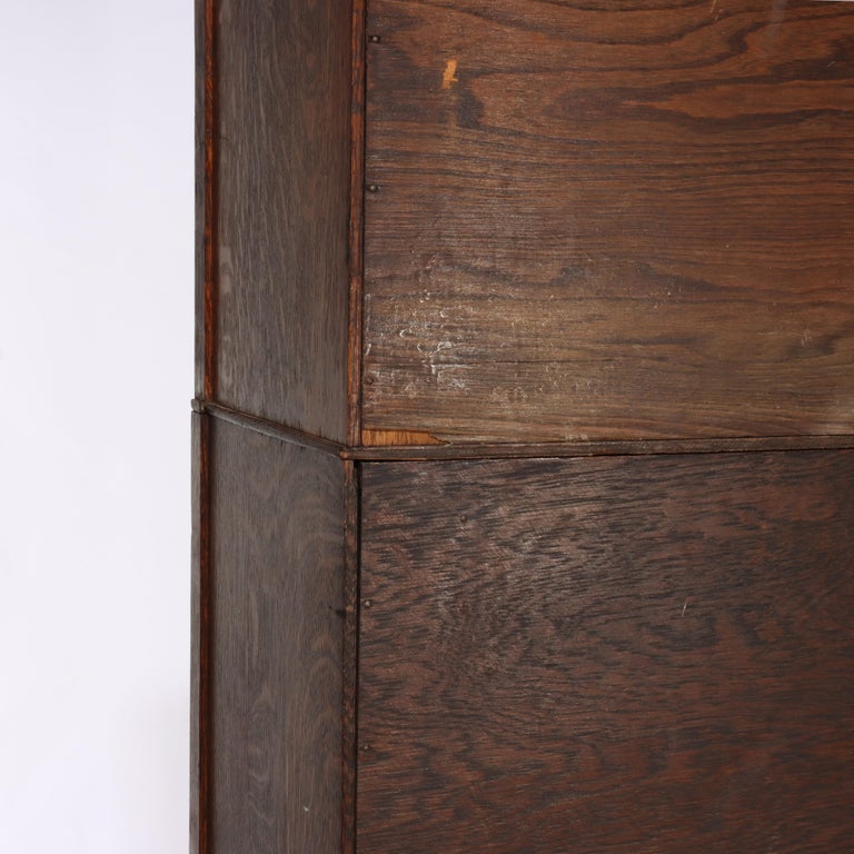 Arts & Crafts Macey Mission Oak Four Stack Barrister Bookcase C1910