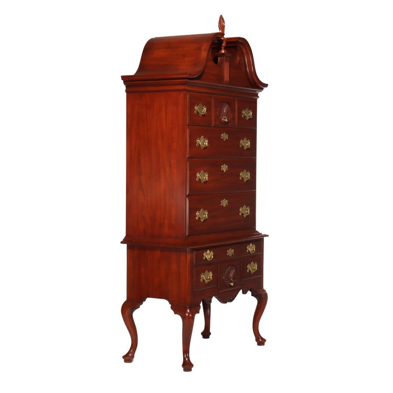 Henkel Harris Queen Anne Wild Black Cherry Chest on Chest C1992