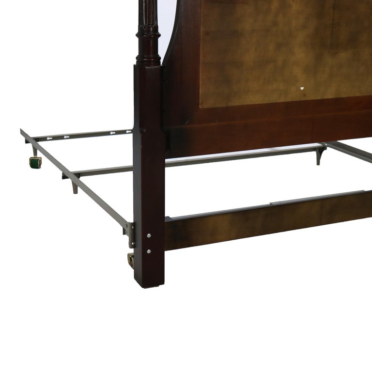 Century Chippendale Style Mahogany Queen Sized Bed Headboard 20thC