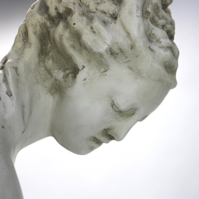 Antique Neoclassical 34” Plaster Sculpture of a Nude Woman C1920