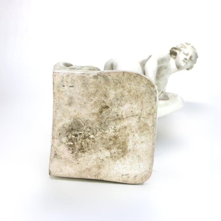 Antique Neoclassical 34” Plaster Sculpture of a Nude Woman C1920