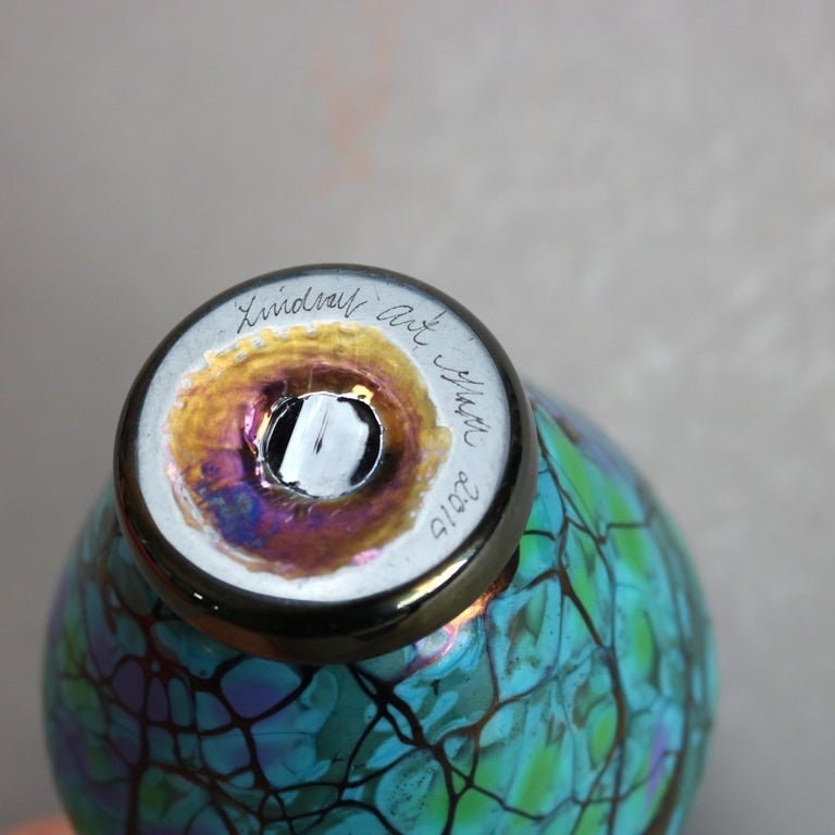 Lindsay Art Glass Vase, Signed, C2010