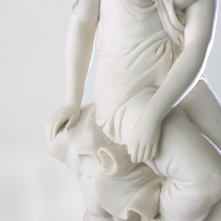 Antique Minton Parian Classical Sculpture “Miranda” Signed C1890