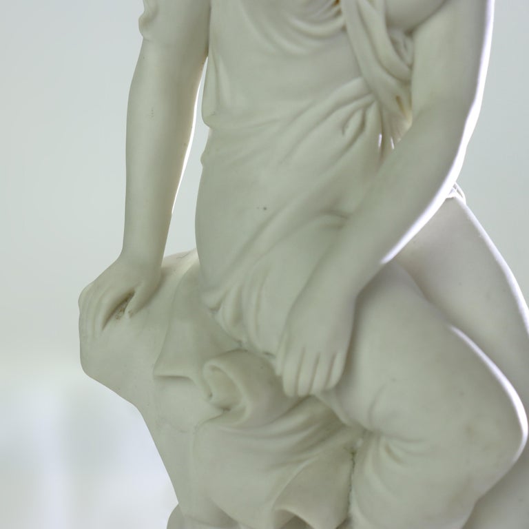 Antique Minton Parian Classical Sculpture “Miranda” Signed C1890