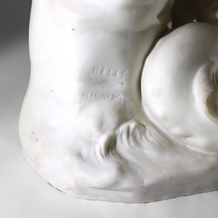 Antique Minton Parian Classical Sculpture “Miranda” Signed C1890