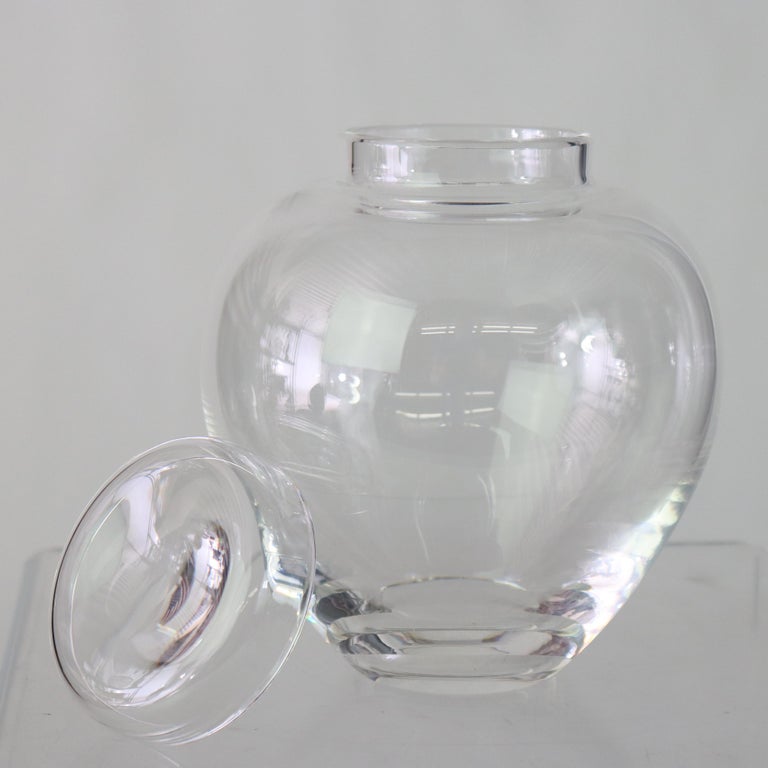 Antique Steuben MCM Art Glass Lidded Vessel Signed C1930