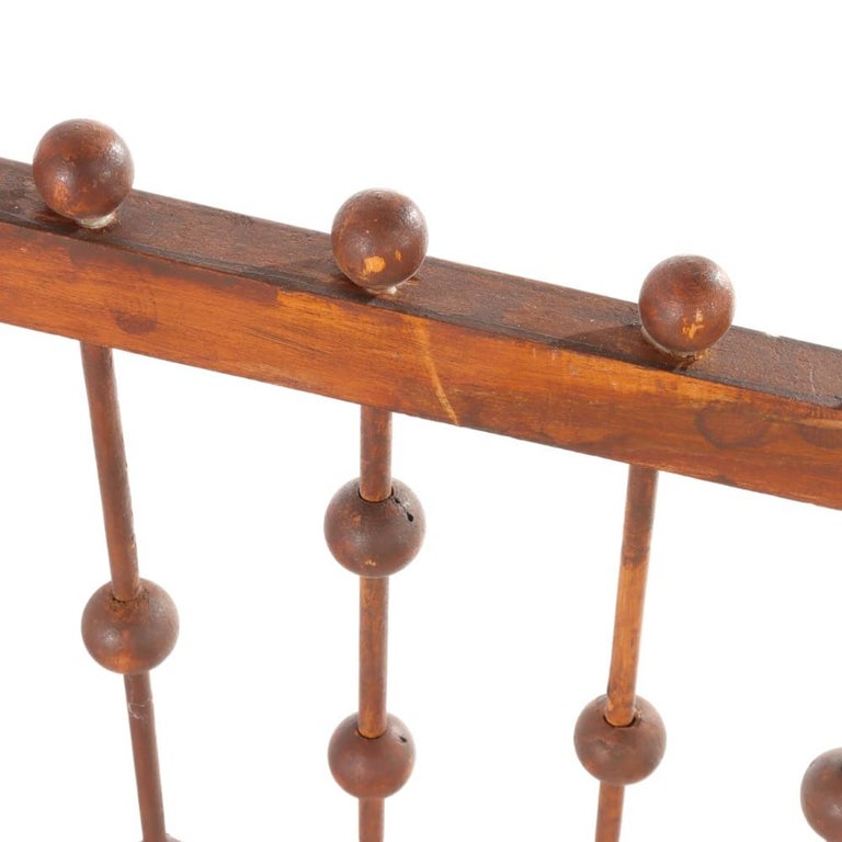 Pair Of Antique Walnut Stick & Ball Sunburst Architectural Corbels c1900