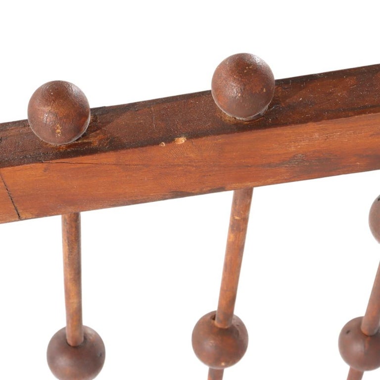 Pair Of Antique Walnut Stick & Ball Sunburst Architectural Corbels c1900