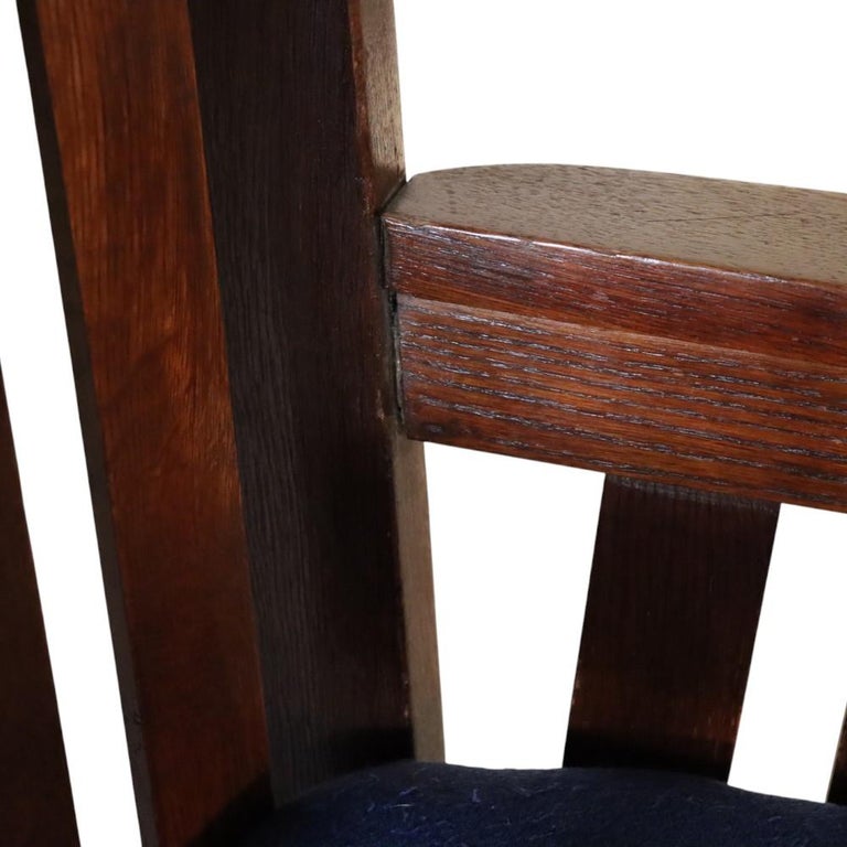 Antique J. M. Young or Stickley School Mission Oak Armchair c1920