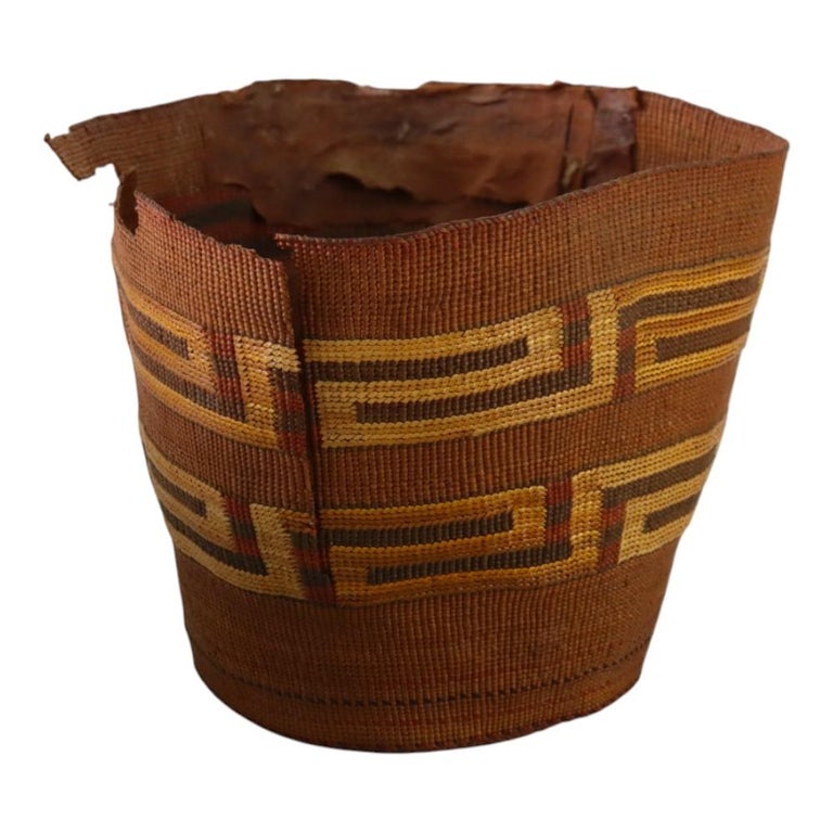 Antique Southwest Native American Pima Hand Woven Basket Unsigned 1900