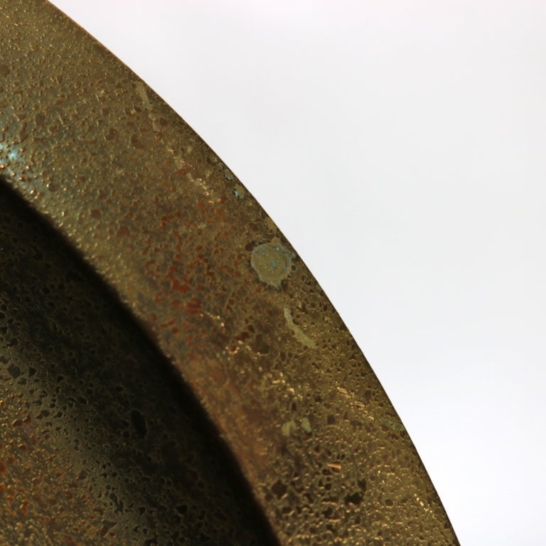 14” Tiffany Studios Dore’ Bronze Charger Signed C1920