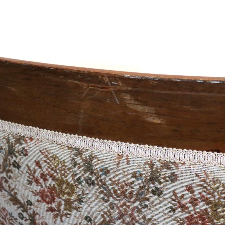 Antique Horner Figural Carved Mahogany Splayed Leg Tapestry & Griffin Sofa c1900