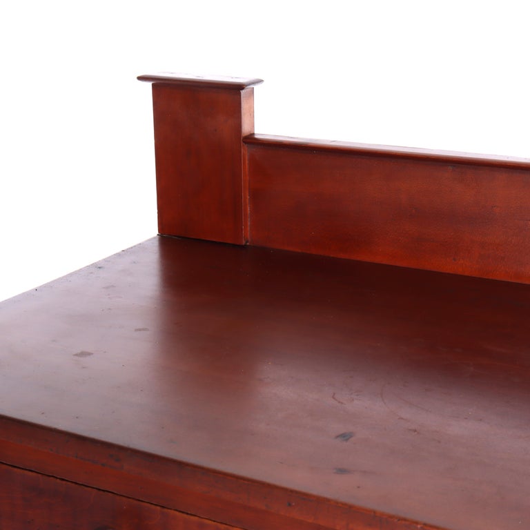 Antique Sheraton Cherry & Tiger Maple 3-Drawer Server C1830