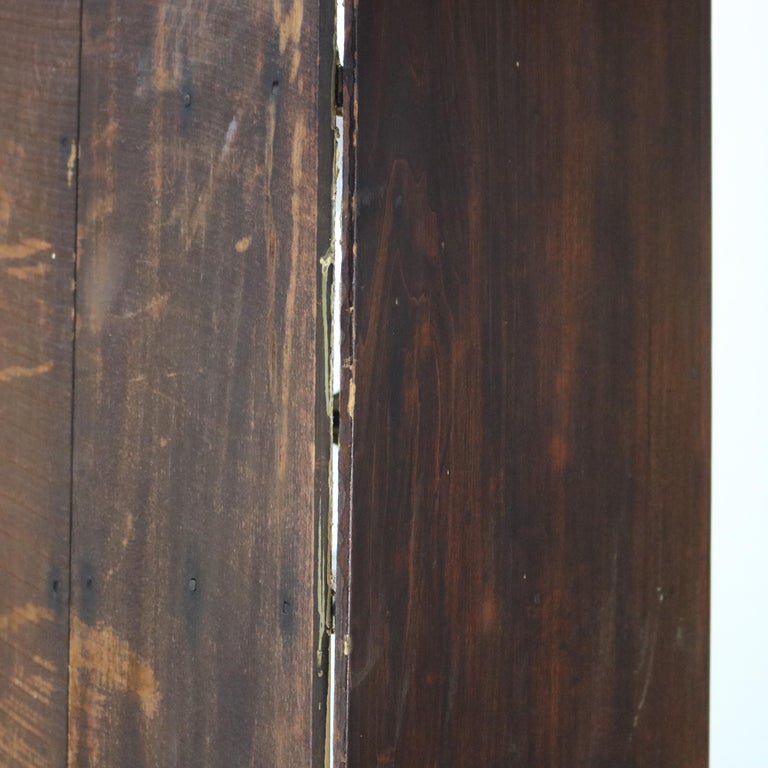 Antique Two-Piece Walnut Step Back Bookcase C1910
