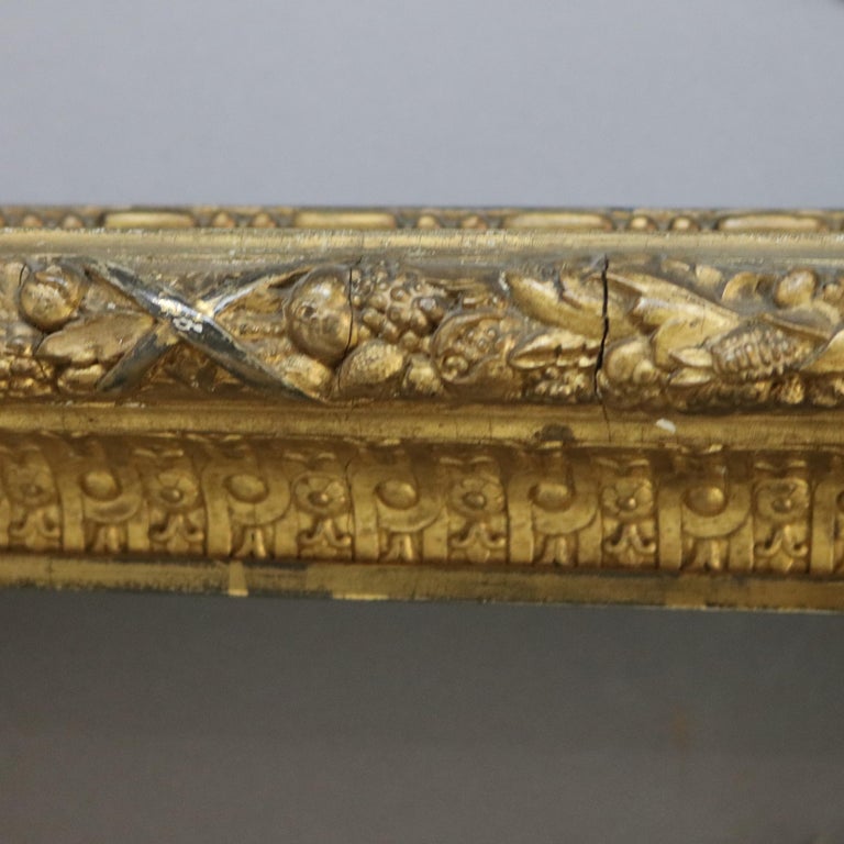 Large Antique Carved Gilt Wood Frame C1900