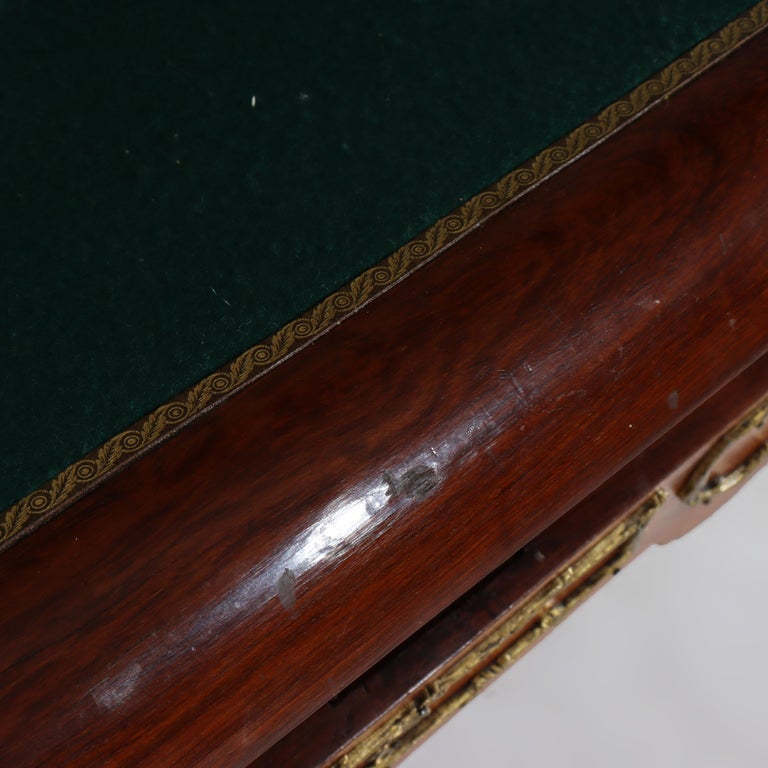 French Vernis Martin Decorated Louis XIV Mahogany & Ormolu Lady’s Roll Top Desk