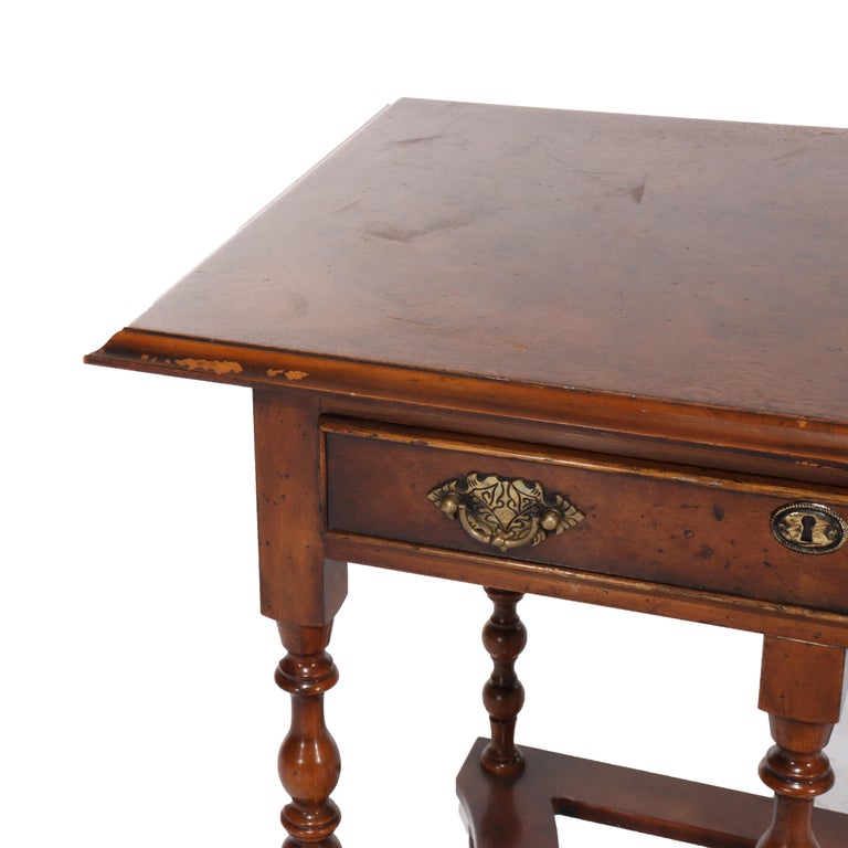 Yorkshire High Point Elizabethan Burl Hall Table 20th C