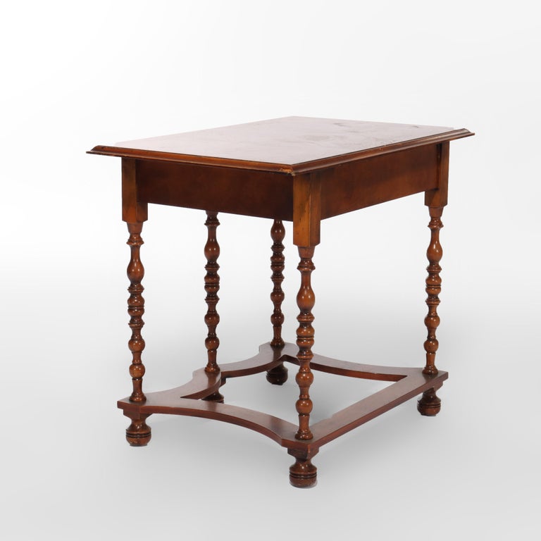 Yorkshire High Point Elizabethan Burl Hall Table 20th C