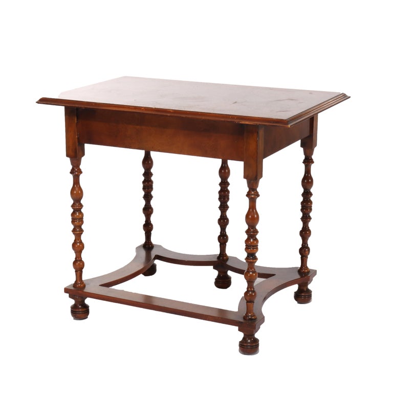 Yorkshire High Point Elizabethan Burl Hall Table 20th C