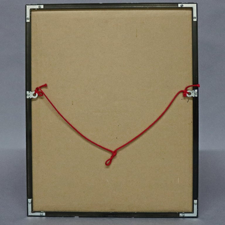 Chinese Mixed Media Print of Ceremonial Deity Mask, 20th Century