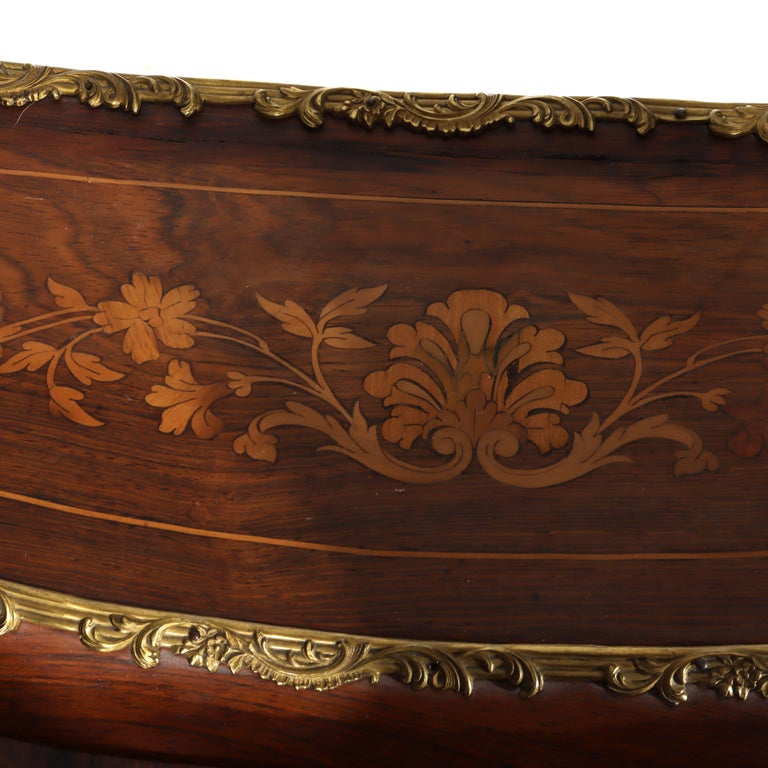 Antique French Louis XIV Inlaid Rosewood & Ormolu Lady’s Desk C1890