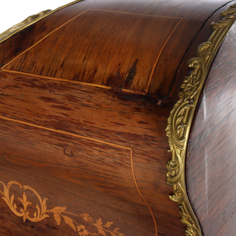Antique French Louis XIV Inlaid Rosewood & Ormolu Lady’s Desk C1890