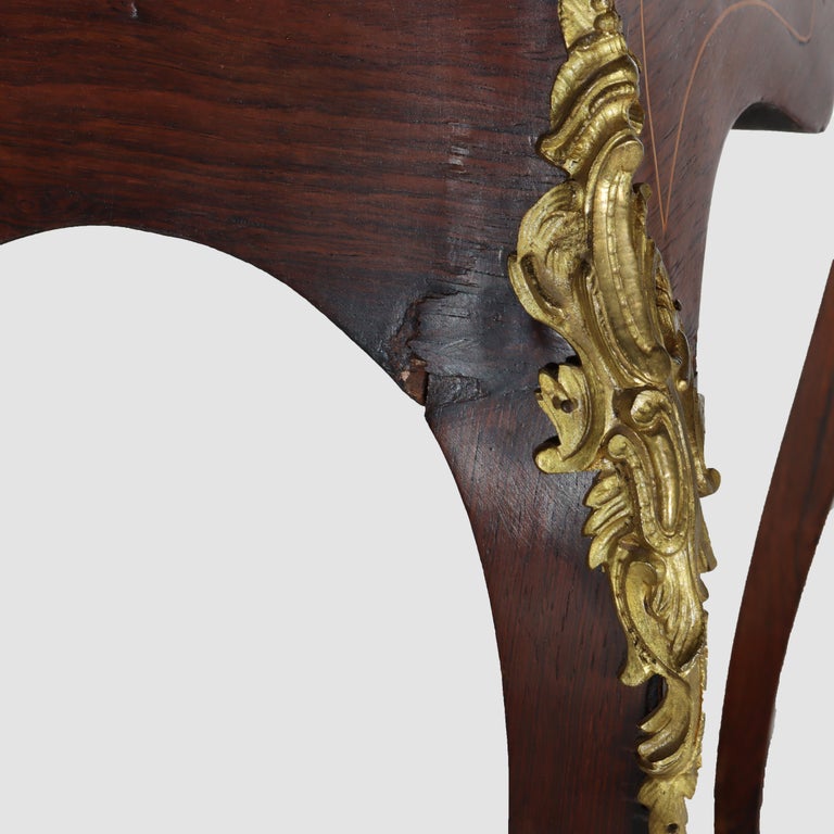 Antique French Louis XIV Inlaid Rosewood & Ormolu Lady’s Desk C1890