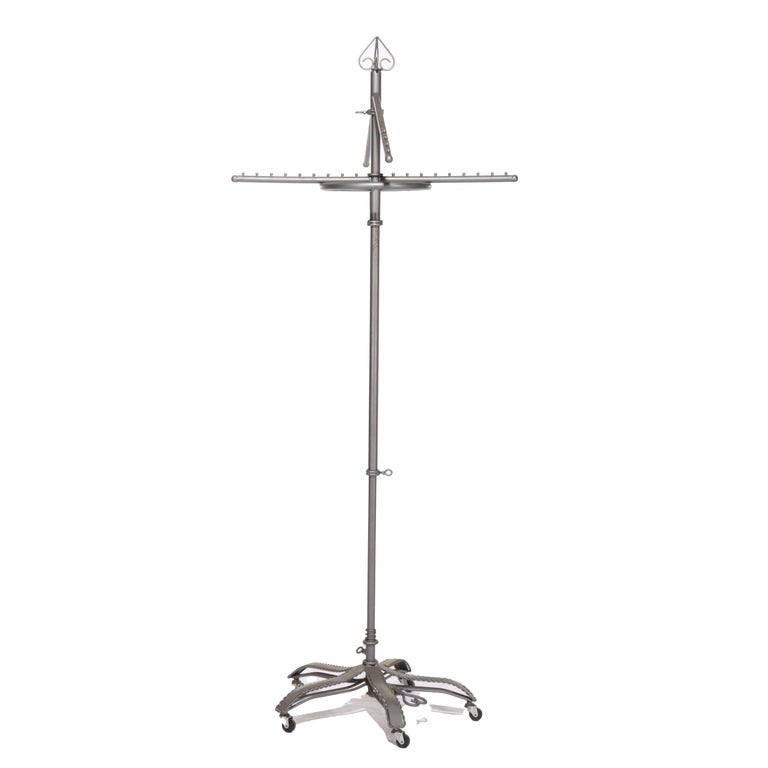 Vintage Adjustable Metal Clothing Display Rack 20thC