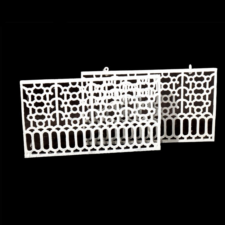 Pair Of Antique Cast Iron Grates C1900