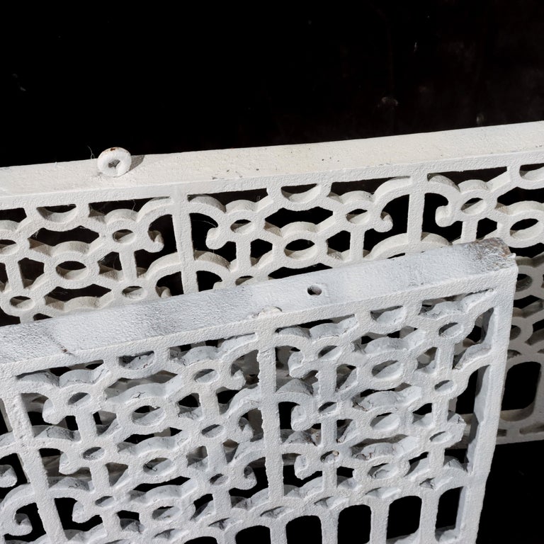 Pair Of Antique Cast Iron Grates C1900