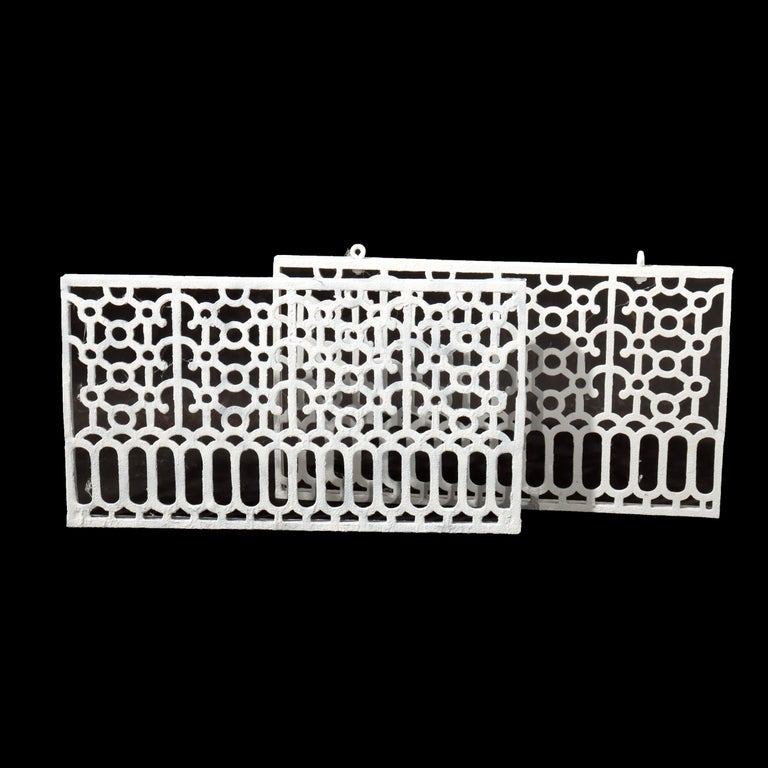 Pair Of Antique Cast Iron Grates C1900