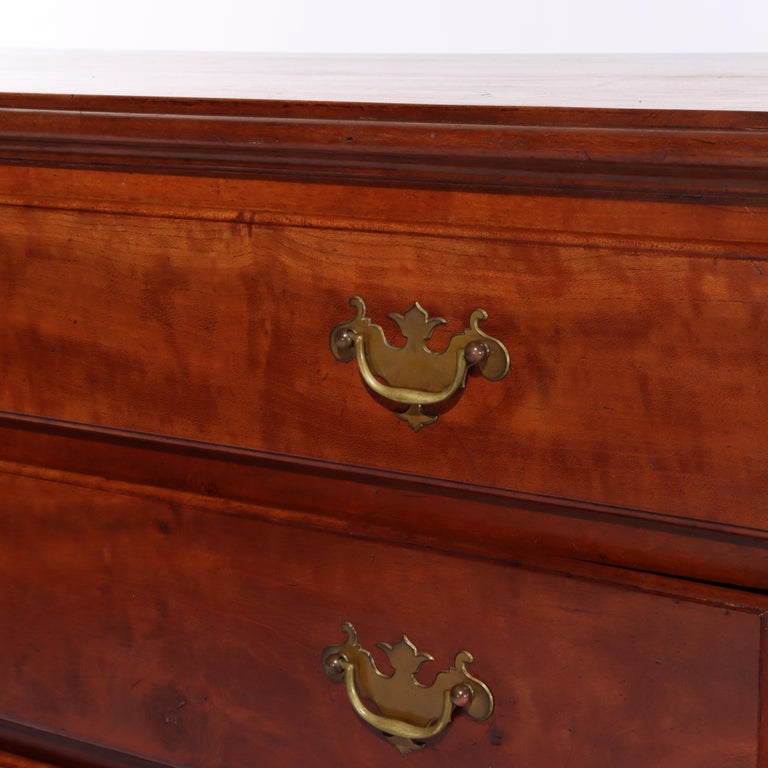 Antique Chippendale Cherry Graduated 4-Drawer Chest C1800