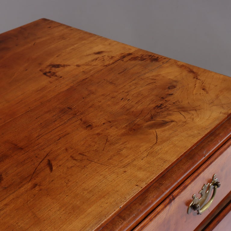 Antique Chippendale Cherry Graduated 4-Drawer Chest C1800